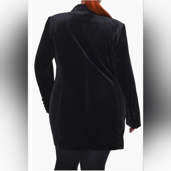 NWT Good American Executive Velvet Blazer Dress - Picture 5 of 9